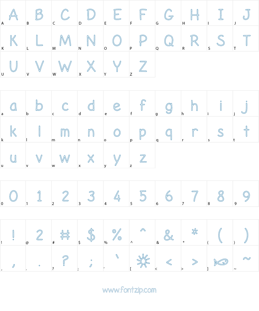 Life's A Beach Font Character